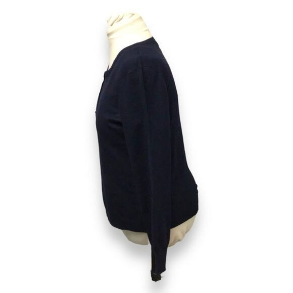Jess & Erica Women’s Button Front Knit Cardigan, Navy, size L - Picture 2 of 5